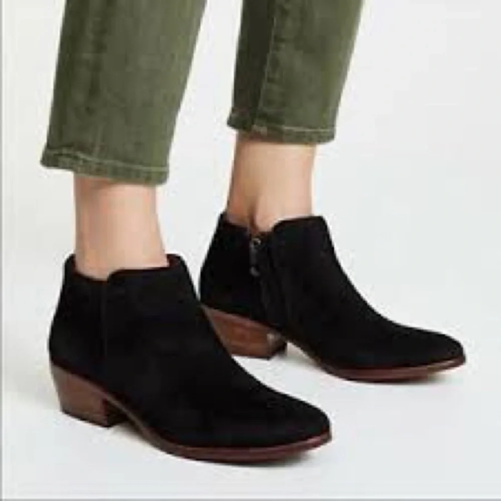 Sam Edelman Black Suede Petty Boots